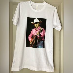 White Charlie Southern 90's King of Country George Strait Graphic Tee | Size S